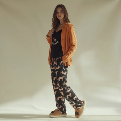 Winter women pajama smile 7212