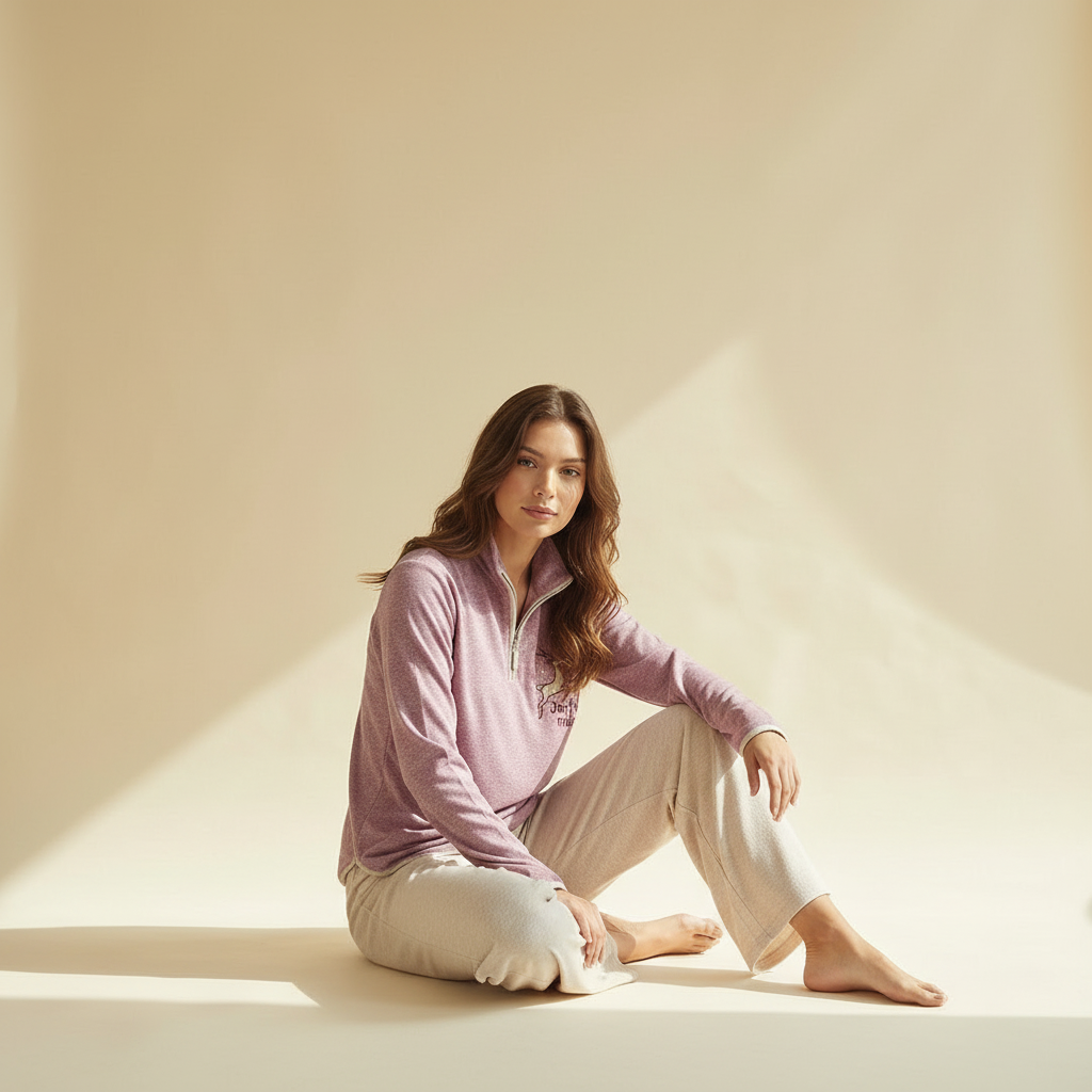 Winter women pajama smile 6265