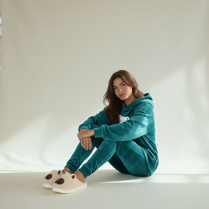 Winter women pajama smile 6248