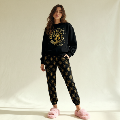 Winter women pajama smile 6312