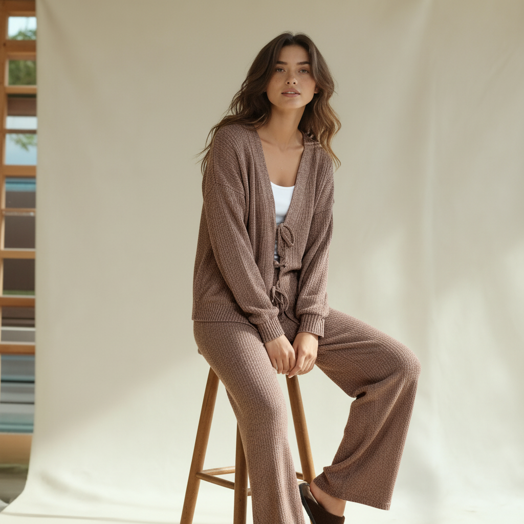 Winter women pajama smile 6238