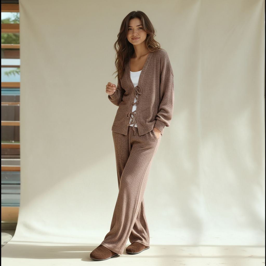 Winter women pajama smile 6238