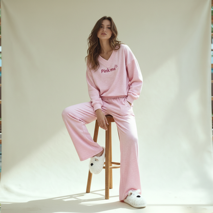Winter women pajama smile 6235