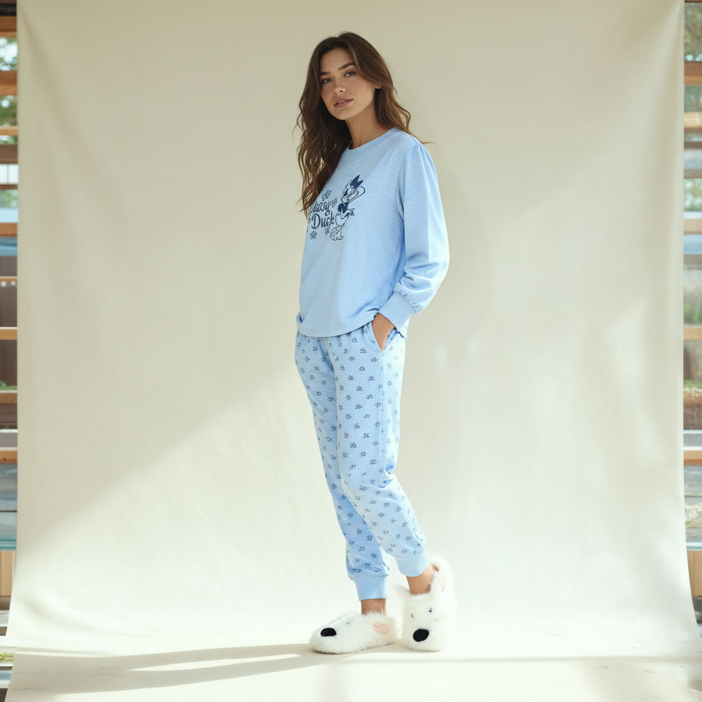 Winter women pajama smile 6314