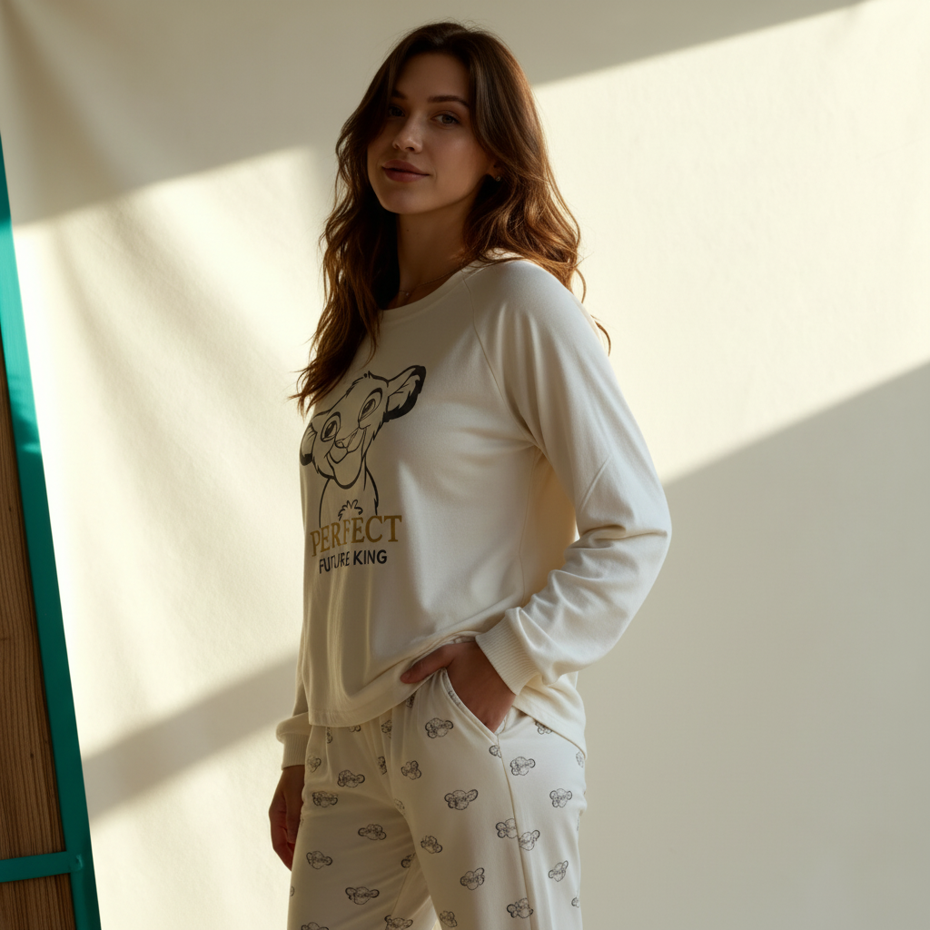 Winter women pajama smile 6310