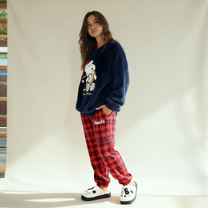 Winter women pajama smile 6218