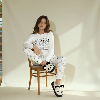 Winter women pajama smile 6309