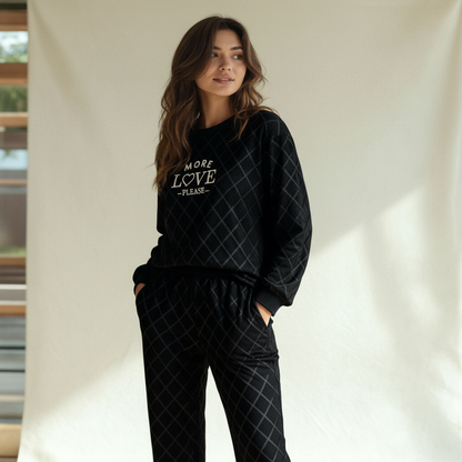 Winter women pajama smile 6217