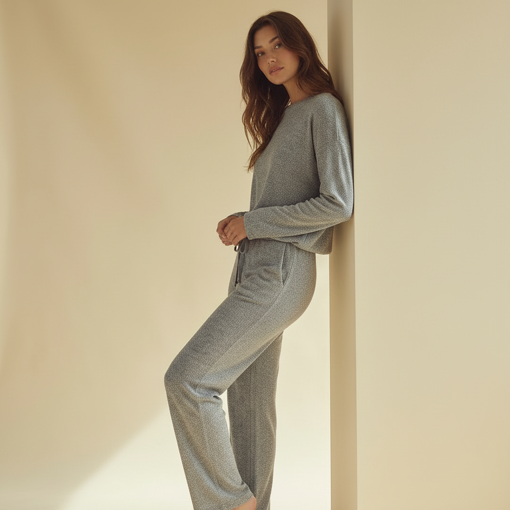 Winter women pajama smile 6237