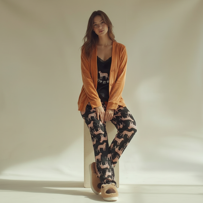 Winter women pajama smile 7212