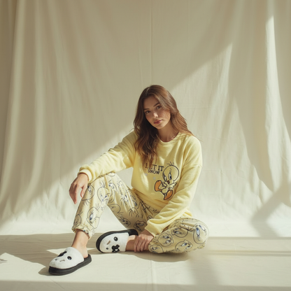 Winter women pajama smile 6299