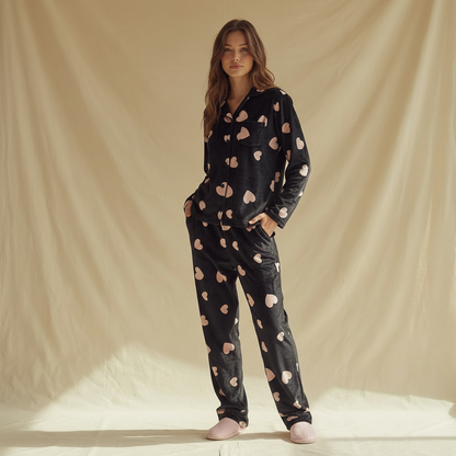 Winter women pajama smile 8861