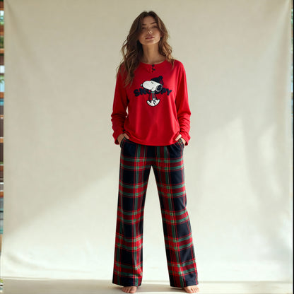 Winter women pajama smile 6839