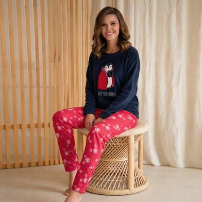 Winter women pajama smile 6391