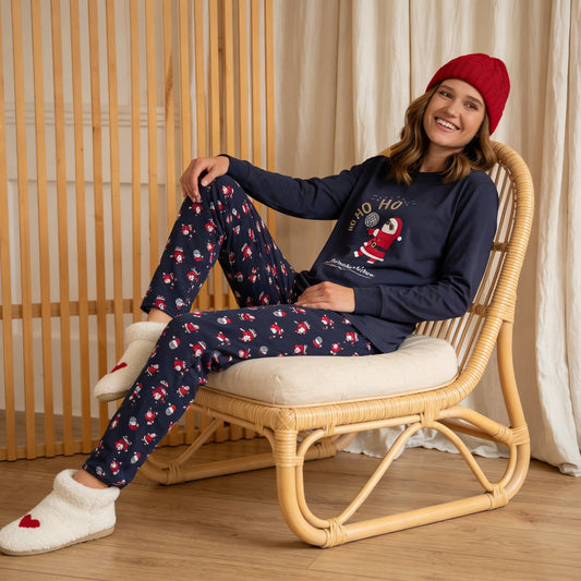 Winter women pajama smile 6369