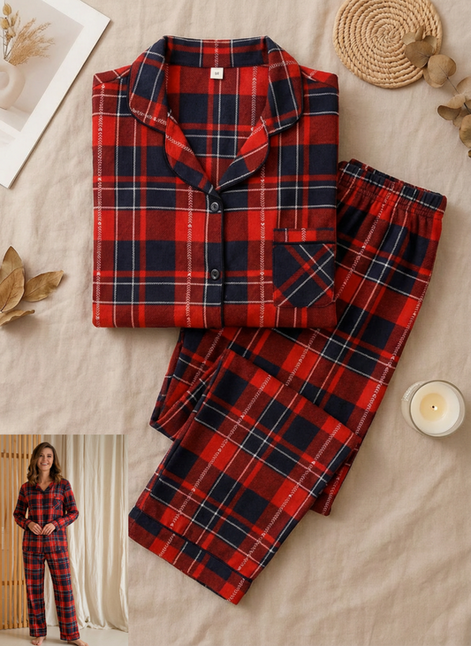 Winter women pajama smile 6378